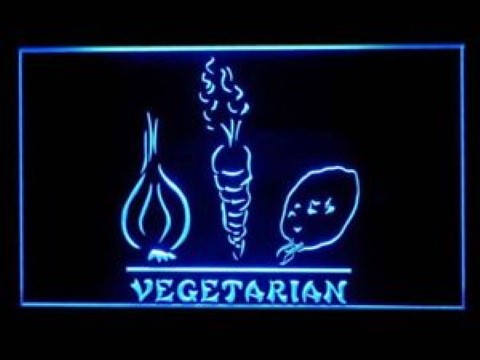 Vegetarian Restaurant Cafe Food Shop LED Neon Sign